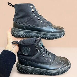 Palladium Crushion SCRMBL DB TX Boots Waterproof Rubber Snow Men's 10 Black Duck